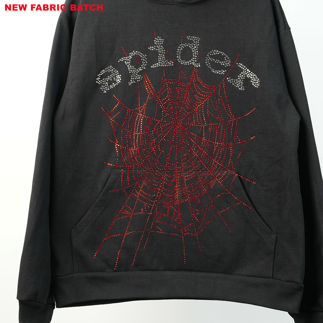 Other 240 Sp5Der Rhinestone Logo Hoodie/ (Black) - Image 31