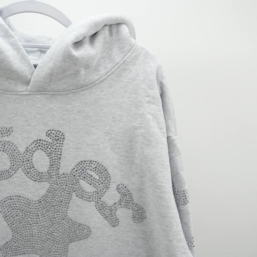 Other 265 Sp5Der Rhinestone Beluga Hoodie Heather (Grey) - Image 11