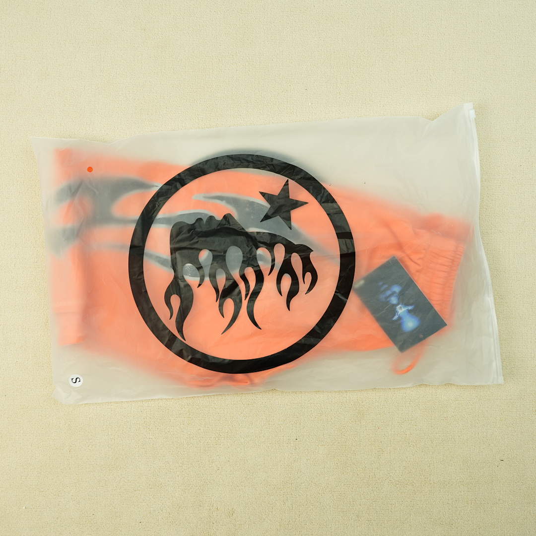 Other Hellstar Fire Orange Closed Elastic Bottom Sweatpants Dye - Image 2