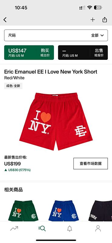 Chanel Chanel 80 Eric Emanuel EE I Love New York Short Red/White, photo 1