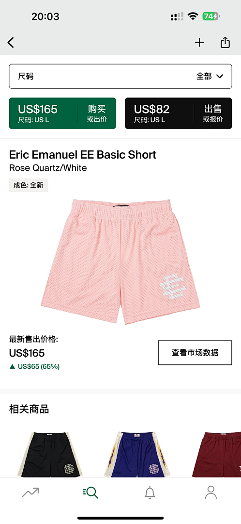 Chanel 80 Eric Emanuel EE Basic Short Rose Quartz/White