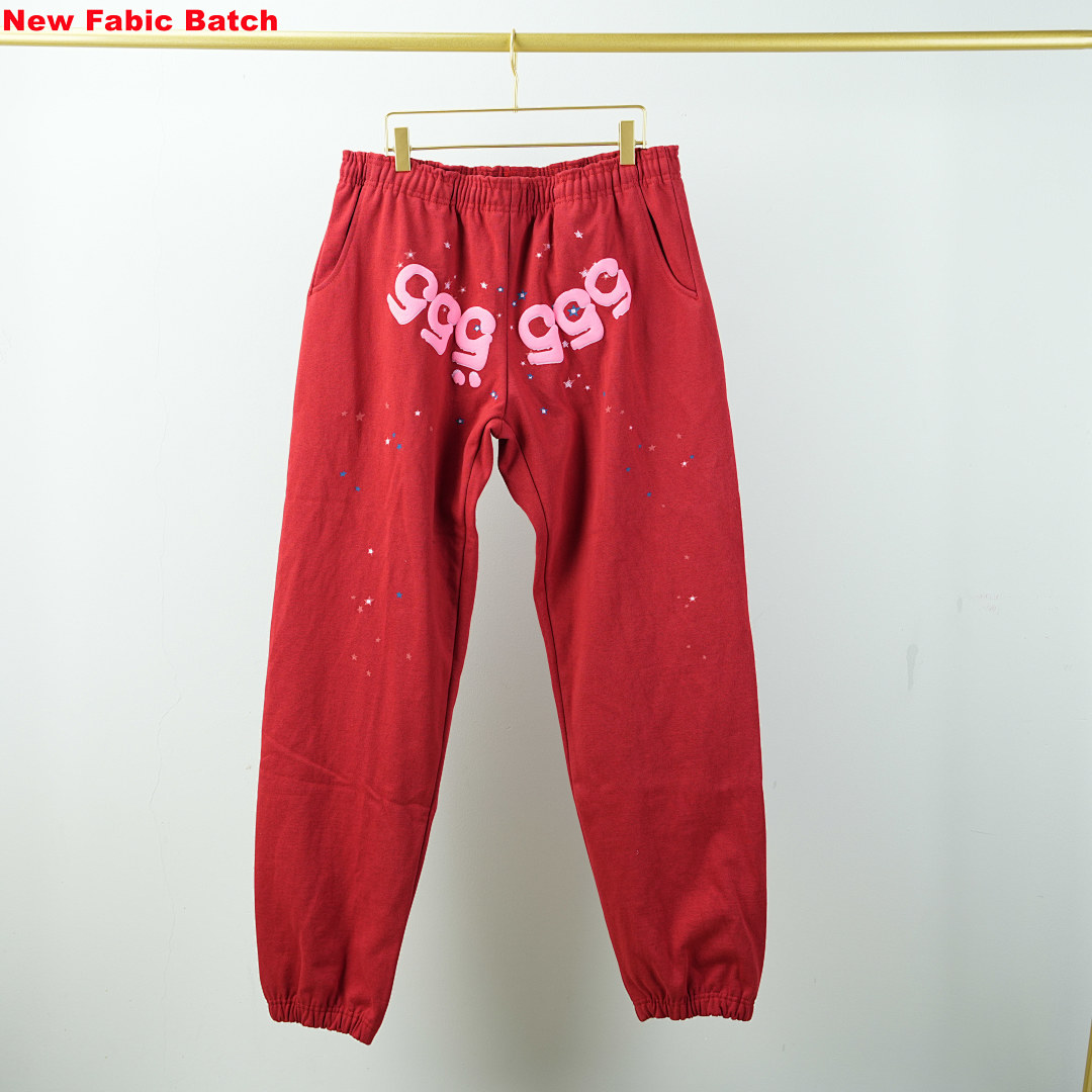 Other Sp5Der Worldwide Red Angel Number 555 Sweatpants - Image 15