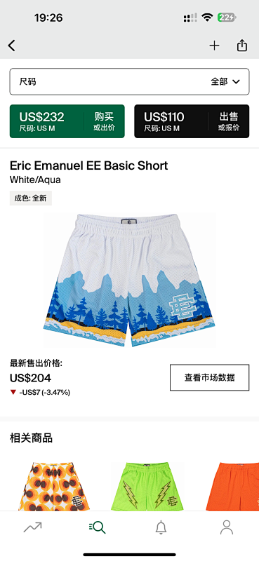 Chanel Chanel 80 Eric Emanuel EE Basic Short White/Agua, photo 1
