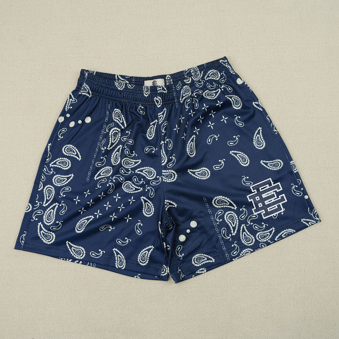 Chanel 80 Eric Emanuel EE Basic Short SS25 Navy Paisley - Image 5