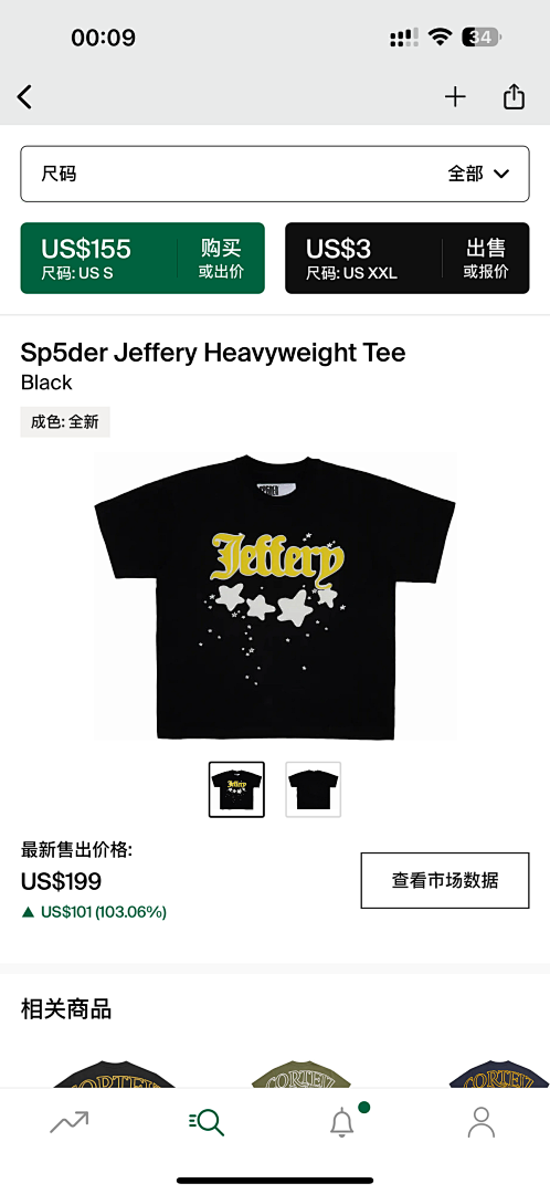 Other 105 Sp5Der Jeffery Heavyweight Tee (Black)