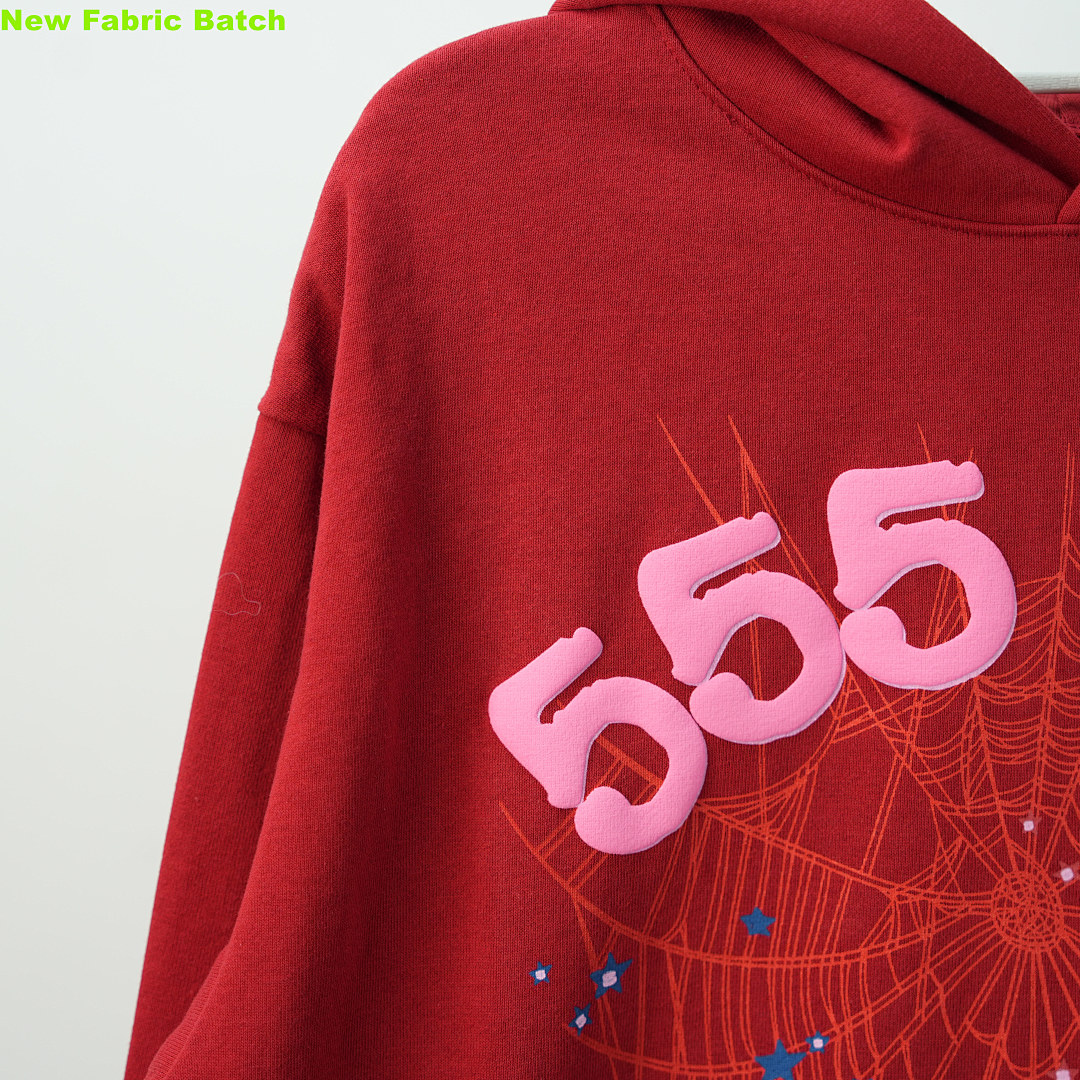 Other Sp5Der Worldwide Red Angel Number 555 Hoodie - Image 13