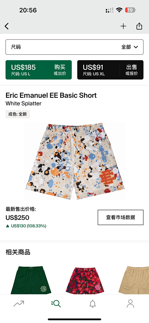 Chanel 80 Eric Emanuel EE Basic ShortWhite Splatter, photo 1