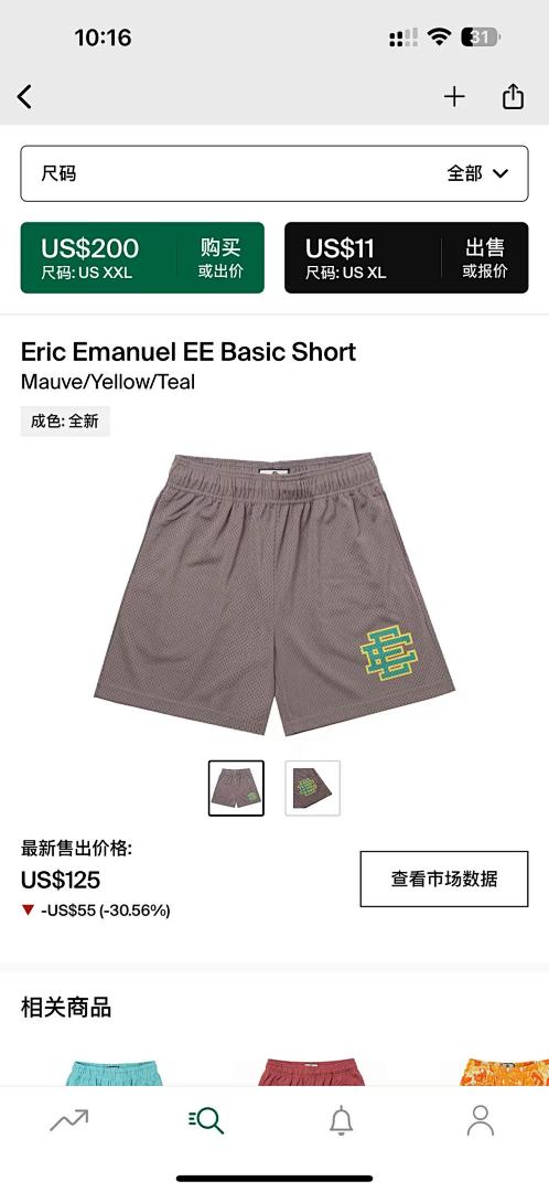Chanel 80 Eric Emanuel EE Basic Short Mauve/Yellow/Tea