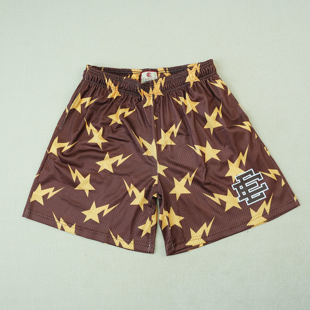 Chanel 80 Eric Emanuelx BAPE Miami Basic Short Brown/Yellow - Image 8