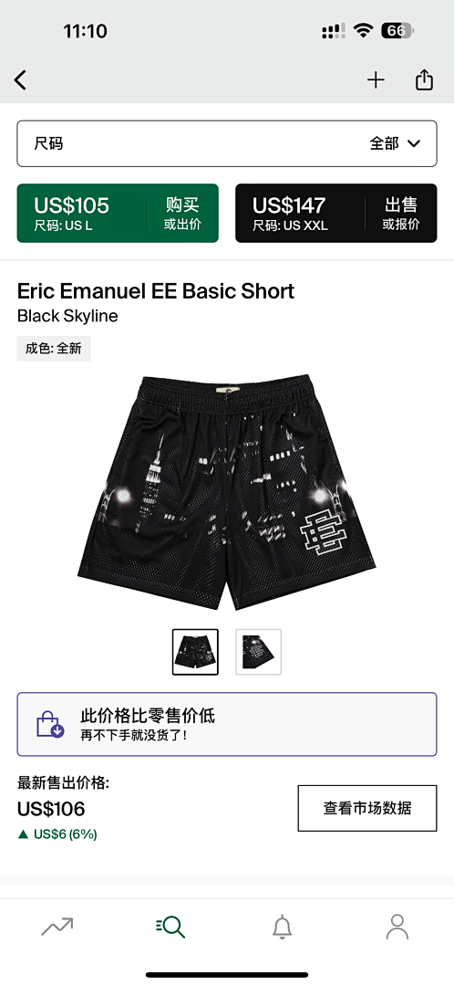 Chanel 80 Eric Emanuel EE Basic ShortBlack Skyline