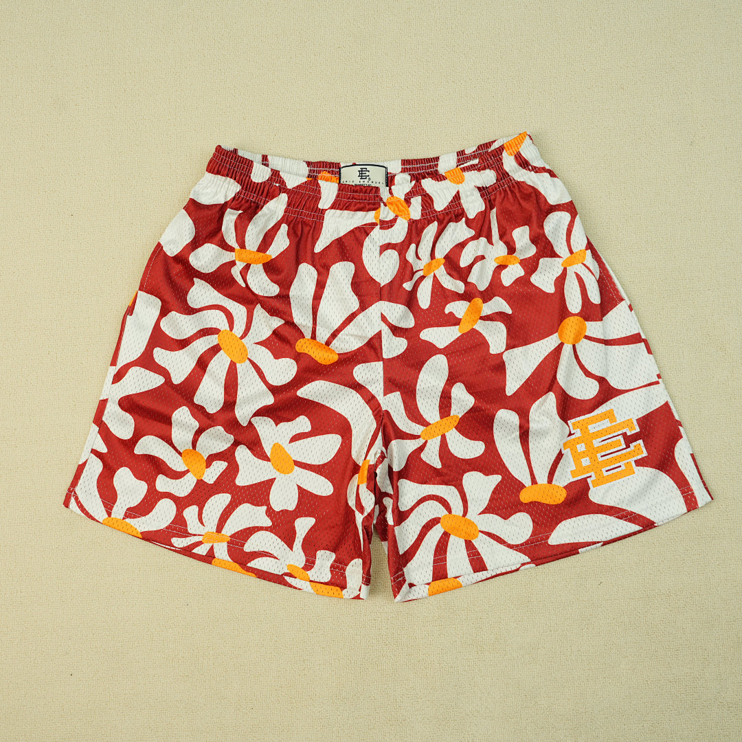 Chanel 80 Eric Emanuel EE Basic Short Red Daisies/Yellow - Image 8