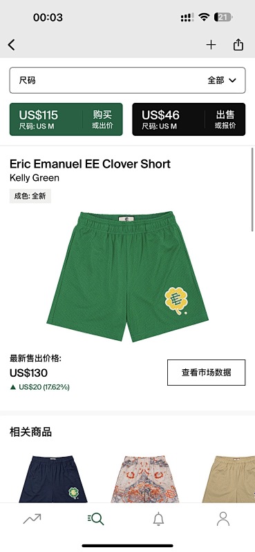 Other 35 Eric Emanuel EE Clover ShortKelly (Green), photo 1