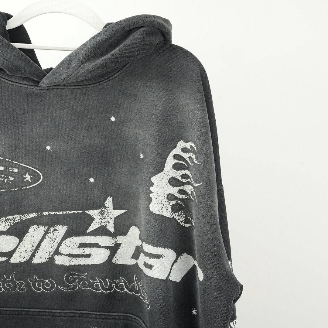 Other 320 Hellstar Racer Hoodie Sweatshirt Vintage (Black) - Image 4