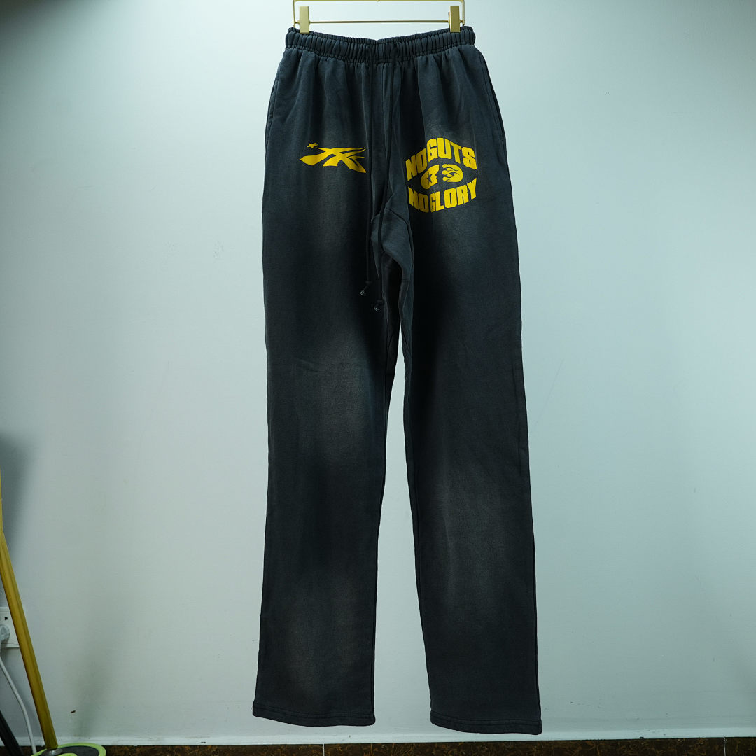 Other 380 Hellstar No Guts Glory Flare Bottom Sweatpants Midnight Dye (Black) - Image 7