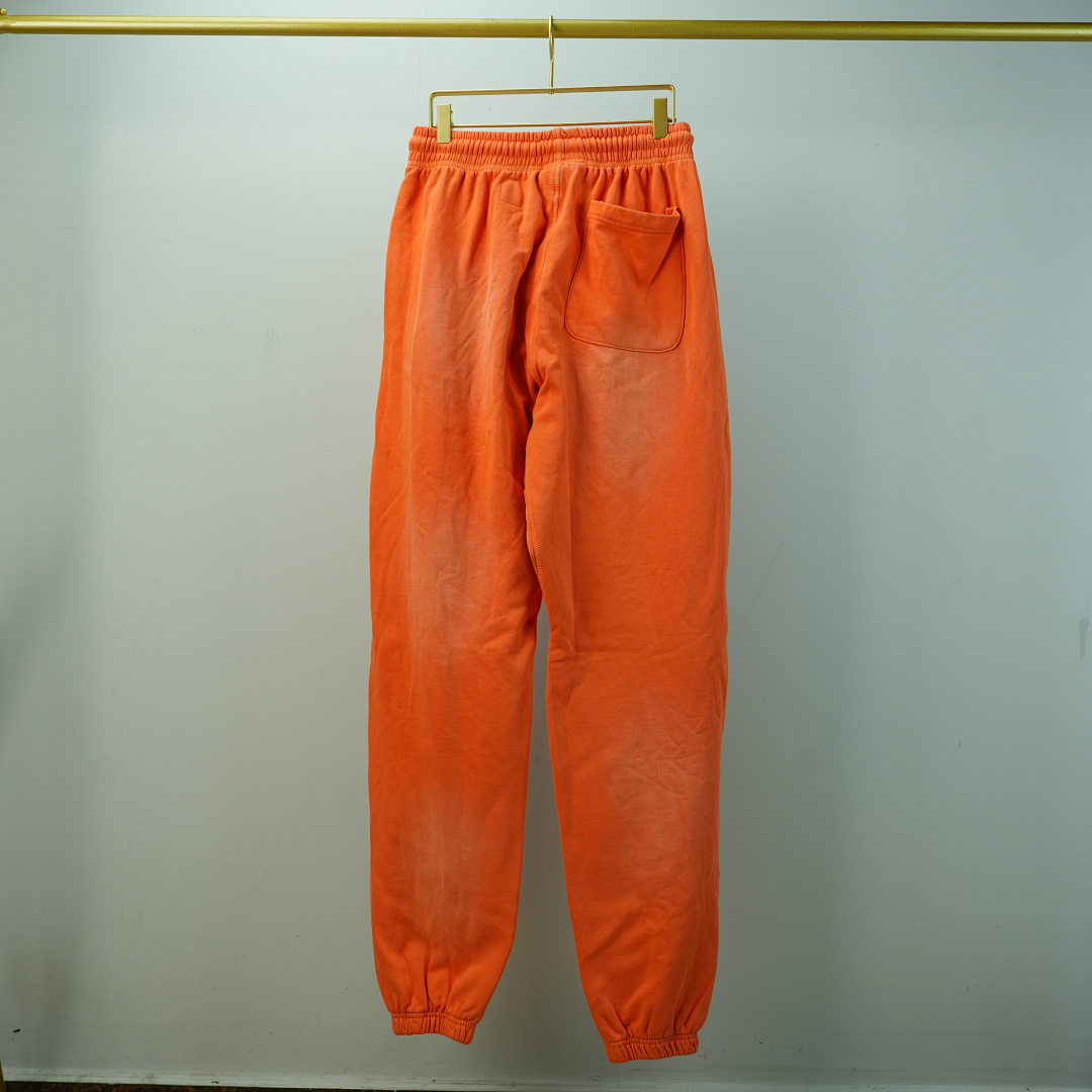 Other Hellstar Fire Orange Closed Elastic Bottom Sweatpants Dye - Image 26