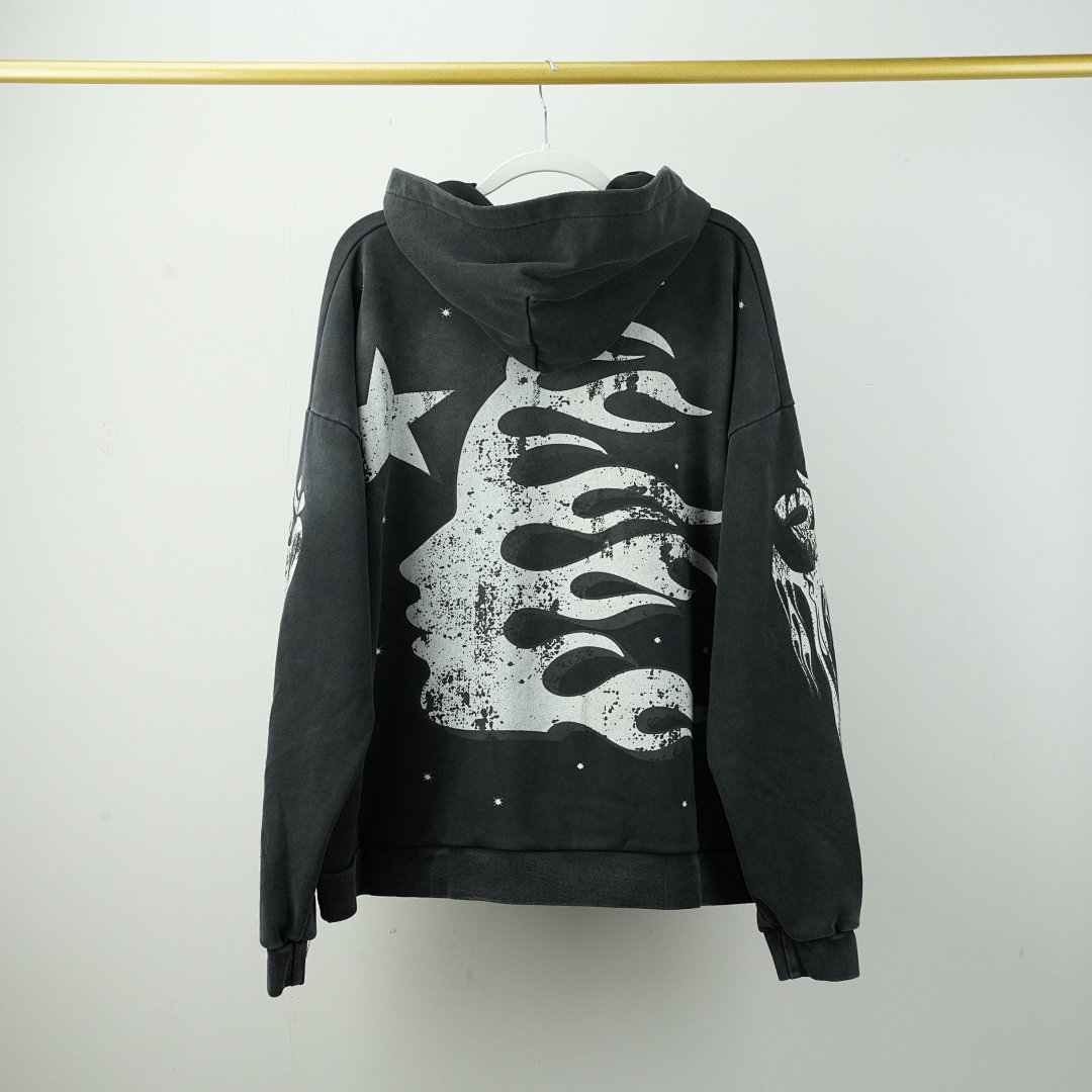 Other 320 Hellstar Racer Hoodie Sweatshirt Vintage (Black) - Image 13