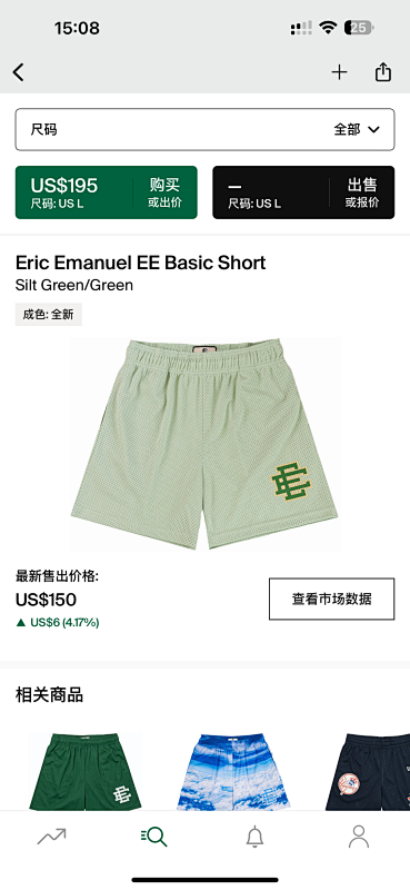 Chanel Chanel 80 Eric Emanuel EE Basic Short Silt Green/Green, photo 1
