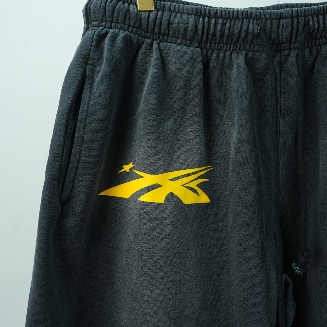 Other 380 Hellstar No Guts Glory Closed Elastic Bottom Sweatpants Midnight Dye (Black) - Image 14