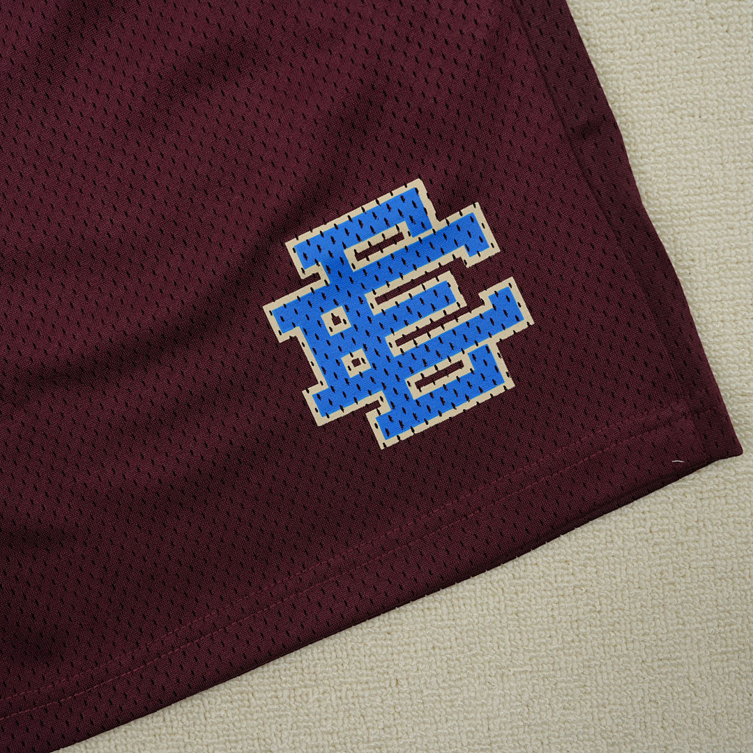 Chanel 80 Eric Emanuel EE Basic Shorts Maroon/Royal - Image 5