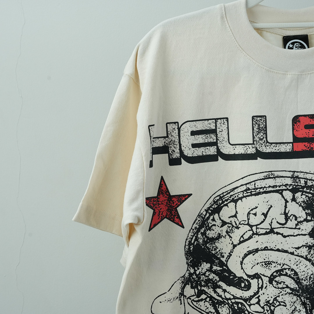 Other 155 Hellstar Studios Cranium Short Sleeve Tee Shirt (Cream) - Image 15