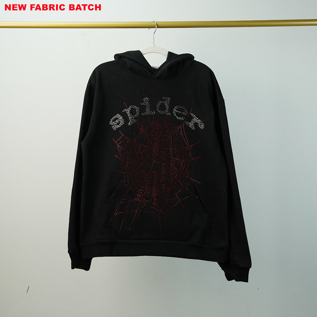 Other 240 Sp5Der Rhinestone Logo Hoodie/ (Black) - Image 15