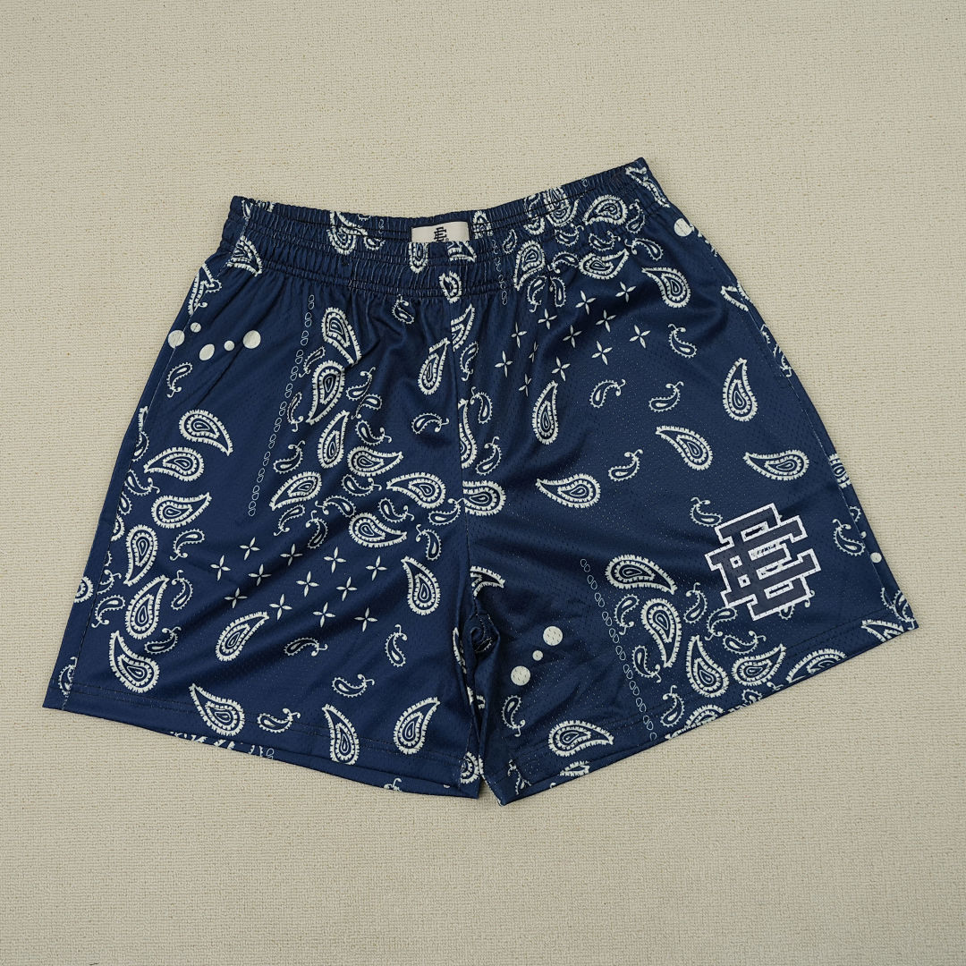 Chanel 80 Eric Emanuel EE Basic Short SS25 Navy Paisley - Image 6