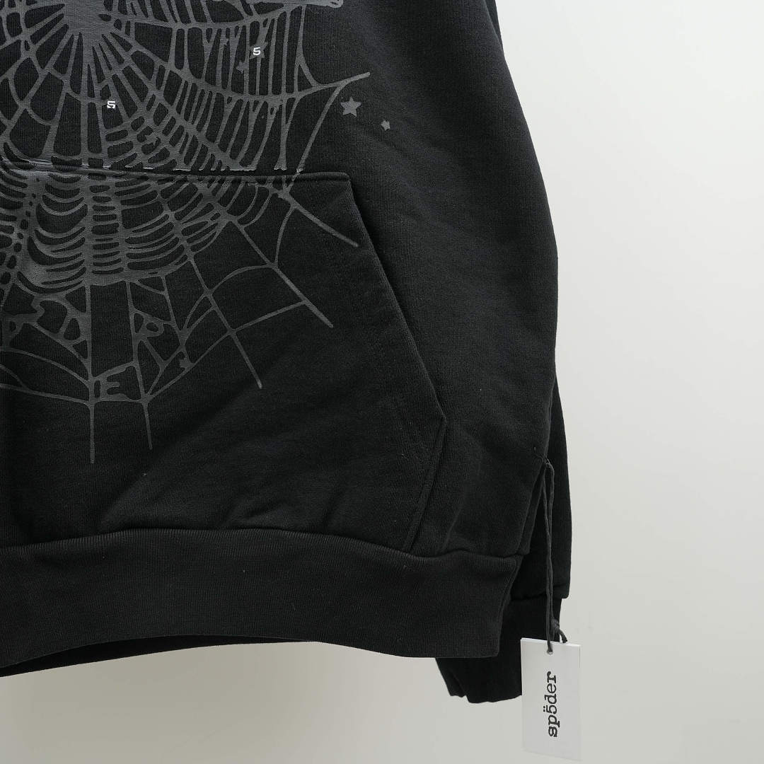 Other 285 Sp5Der Rhinestone Punk V2 Hoodie (Black) - Image 11