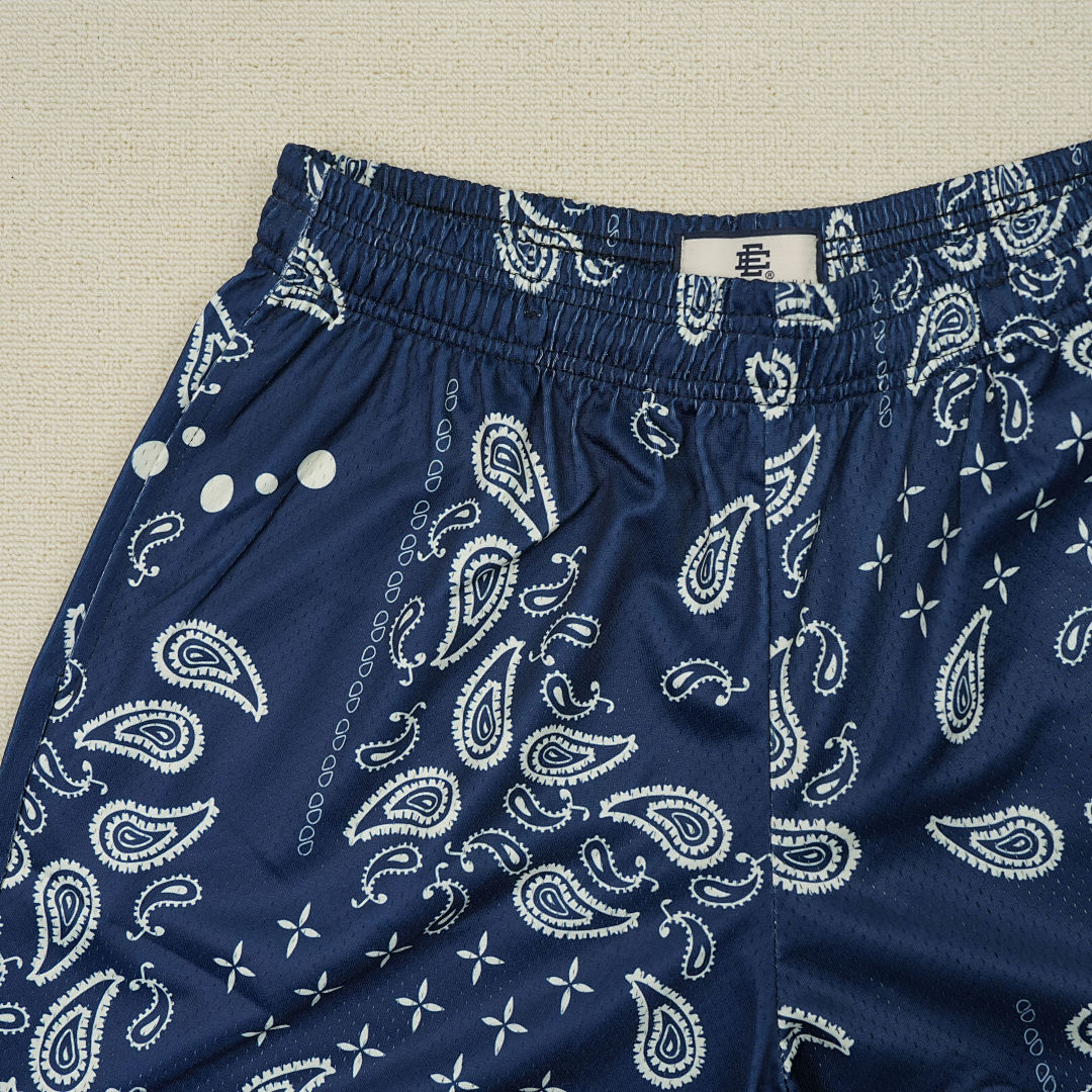 Chanel 80 Eric Emanuel EE Basic Short SS25 Navy Paisley - Image 14