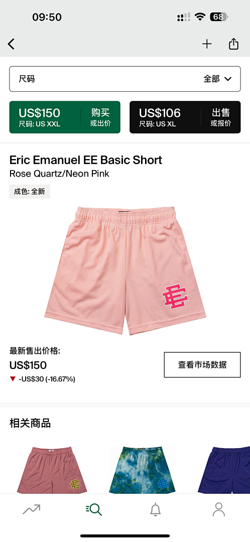 Chanel 80 Eric Emanuel EE Basic Short Rose Quartz/Neon (Pink)