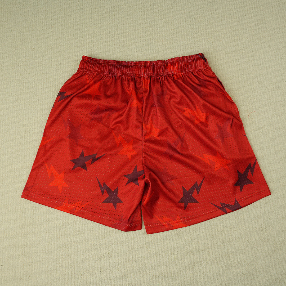Chanel 80 Eric Emanuelx BAPE EE Basic Short (Red) - Image 9