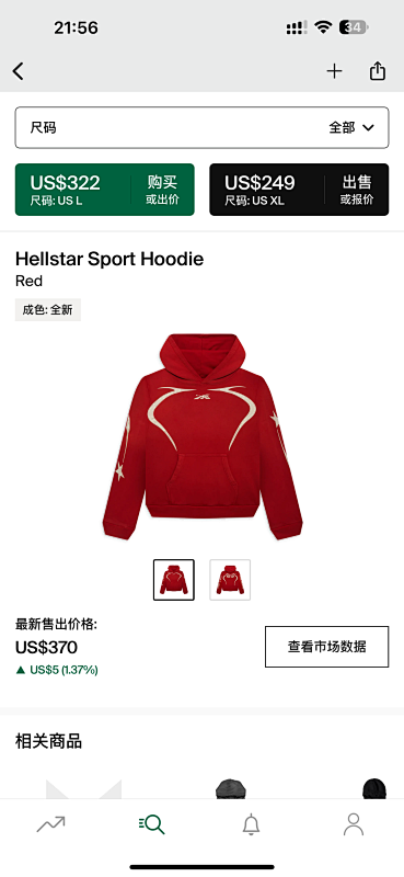 Other 340 Hellstar Sport HoodieRed, photo 1