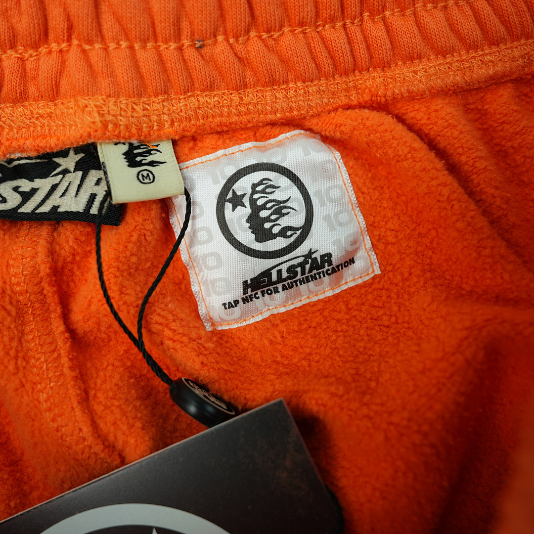 Other Hellstar Fire Orange Closed Elastic Bottom Sweatpants Dye - Image 20