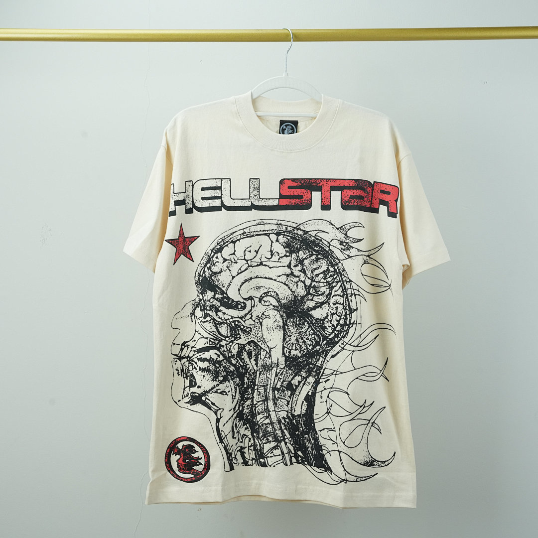 Other 155 Hellstar Studios Cranium Short Sleeve Tee Shirt (Cream) - Image 12