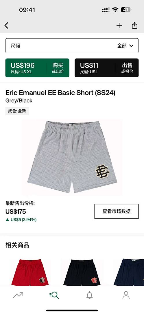 Chanel 80Eric Emanuel EE Basic Short Grey/Black (SS24)