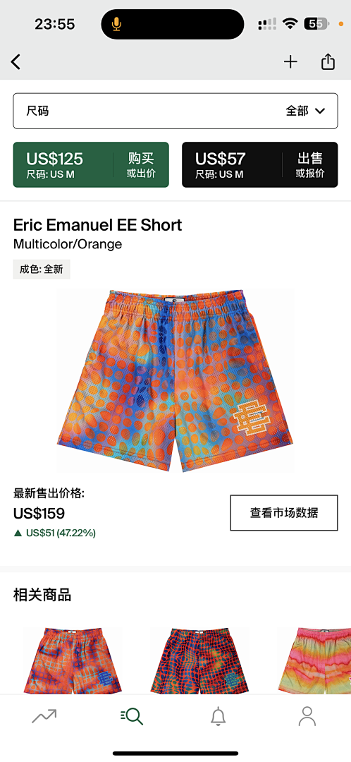 Chanel 80 Eric Emanuel EE Short Multicolor/Orange