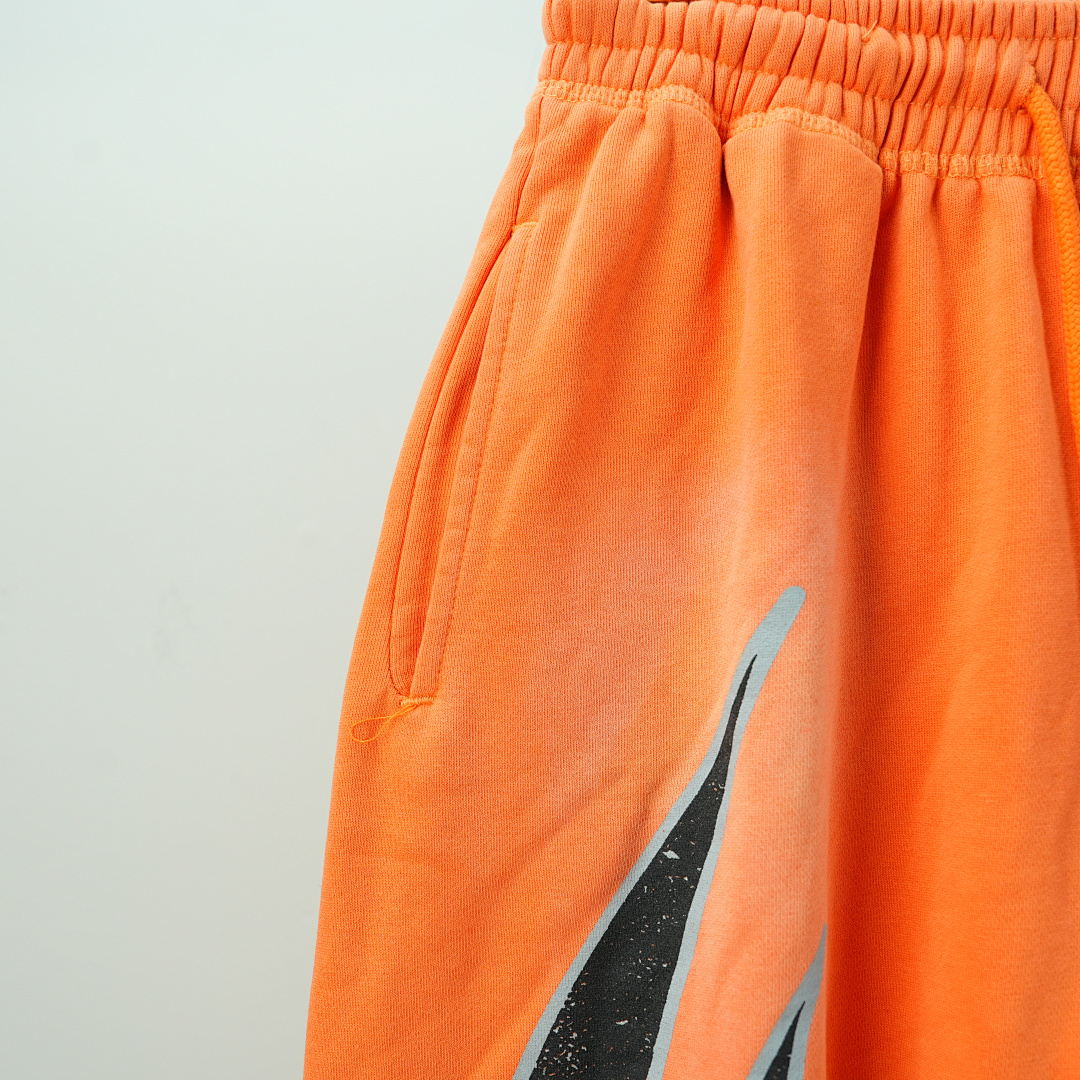 Other Hellstar Fire Orange Closed Elastic Bottom Sweatpants Dye - Image 24