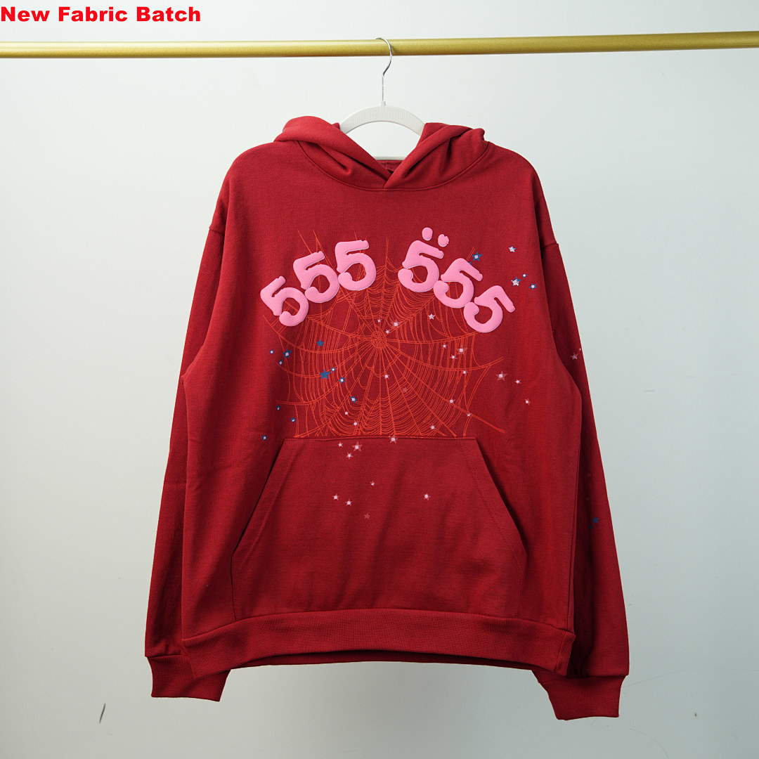 Other Sp5Der Worldwide Red Angel Number 555 Hoodie - Image 4