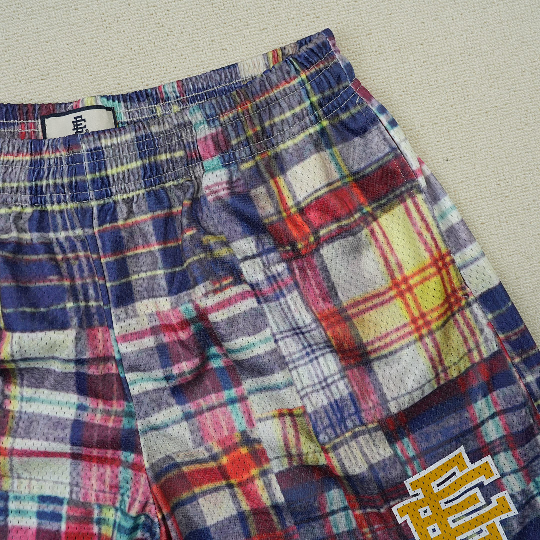 Chanel 80 Eric Emanuel EE Basic Short Vadras Plaid/Yellow - Image 9