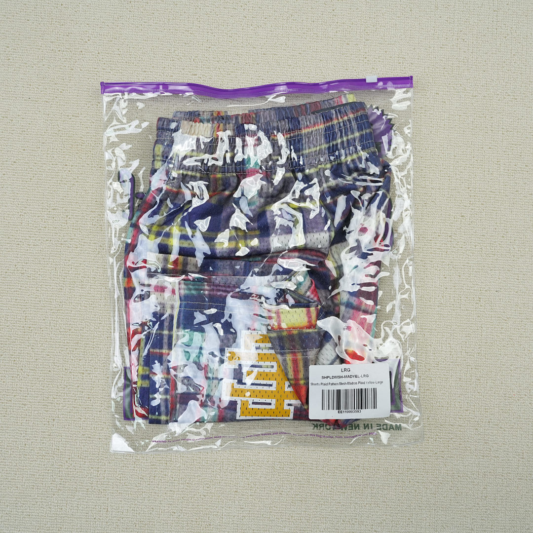 Chanel 80 Eric Emanuel EE Basic Short Vadras Plaid/Yellow - Image 3
