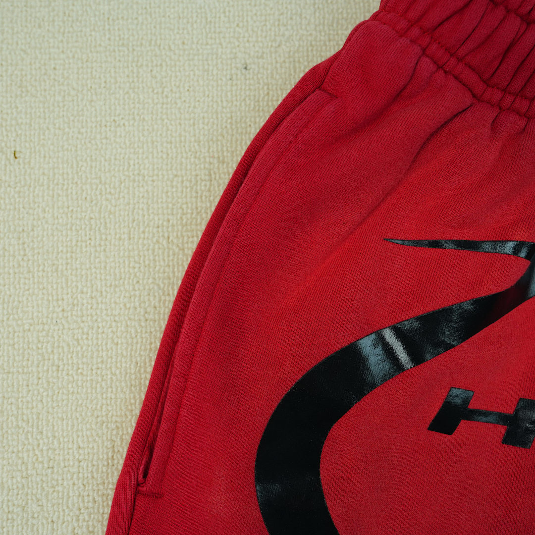 Other 260 Hellstar Warm Up Shorts (Red) - Image 9