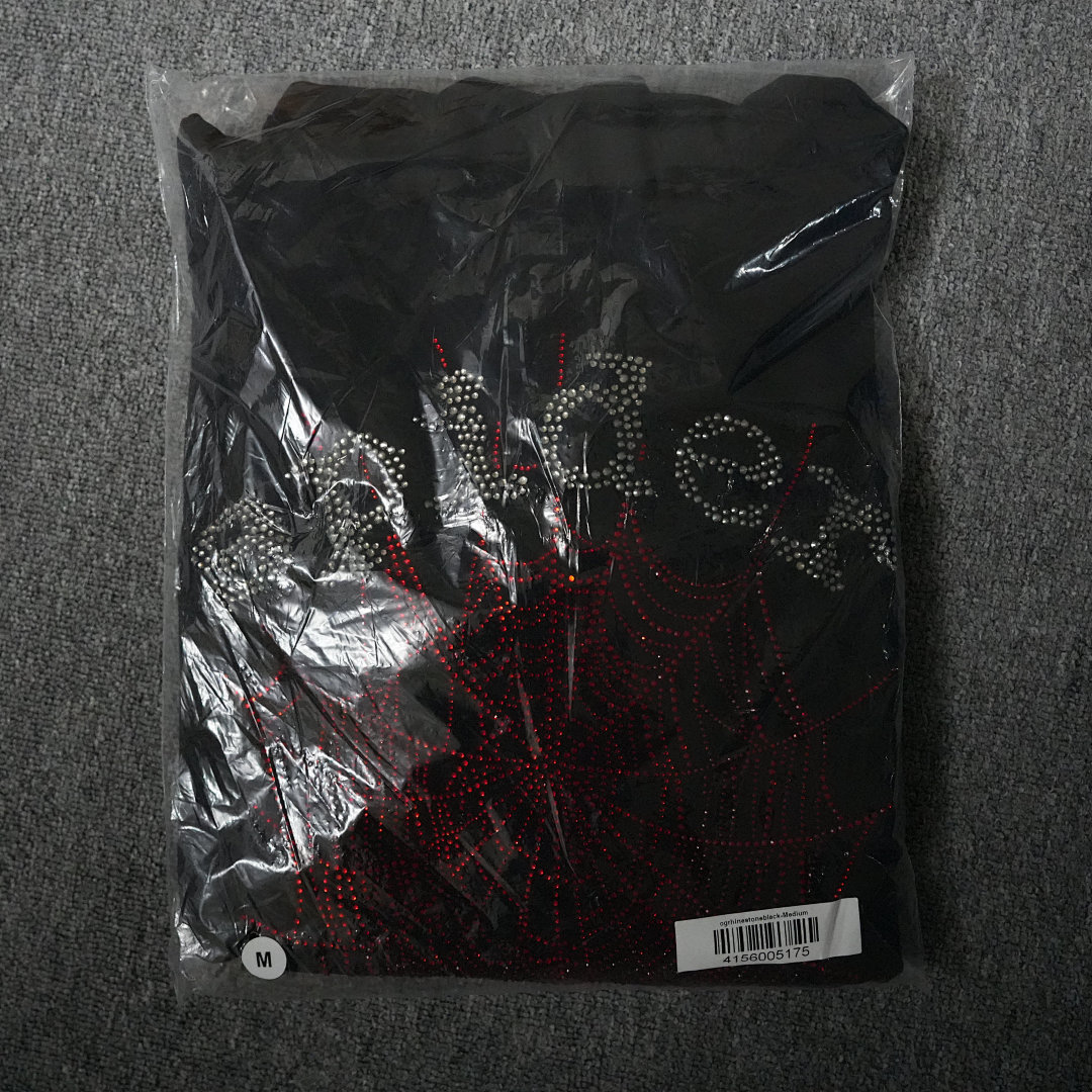 Other 240 Sp5Der Rhinestone Logo Hoodie/ (Black) - Image 11