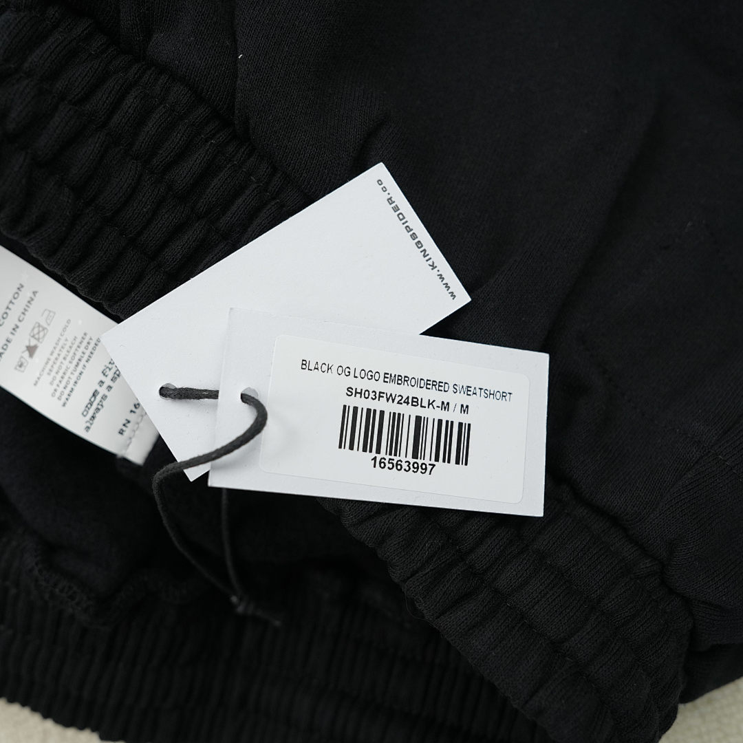 Other 175 Sp5Der OG Logo Embroidered Sweatshort (Black) - Image 7