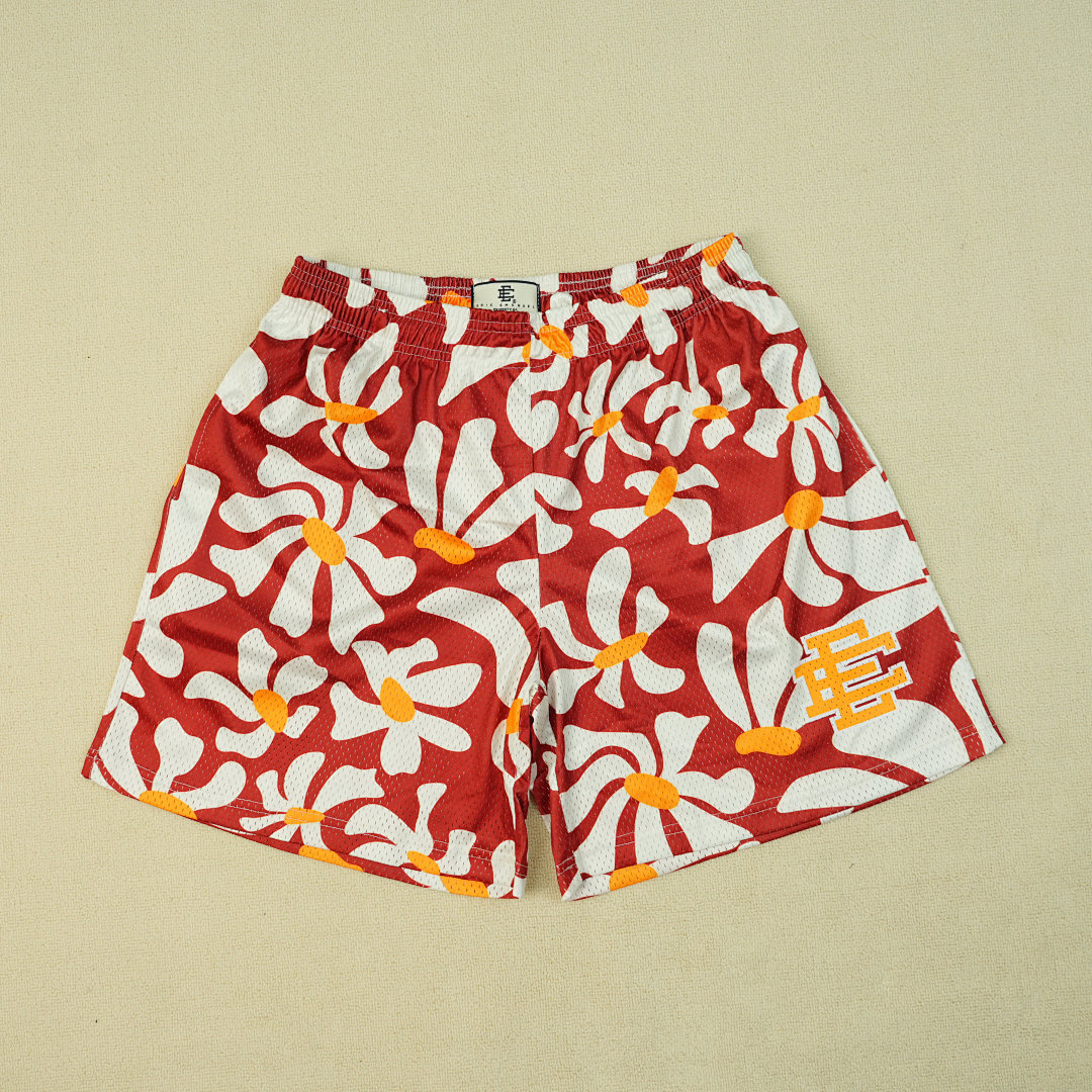 Chanel 80 Eric Emanuel EE Basic Short Red Daisies/Yellow - Image 5