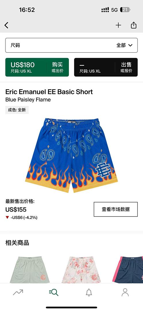 Chanel 80 Eric Emanuel EE Basic Short Blue Paisley Flame, photo 1