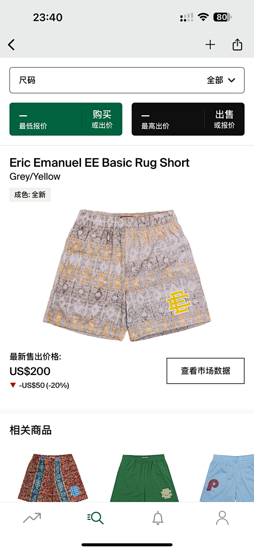 Chanel 80 Eric Emanuel EE Basic Rug Short Grey/Yellow