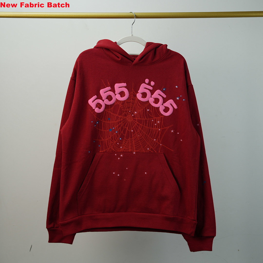 Other Sp5Der Worldwide Red Angel Number 555 Hoodie - Image 6