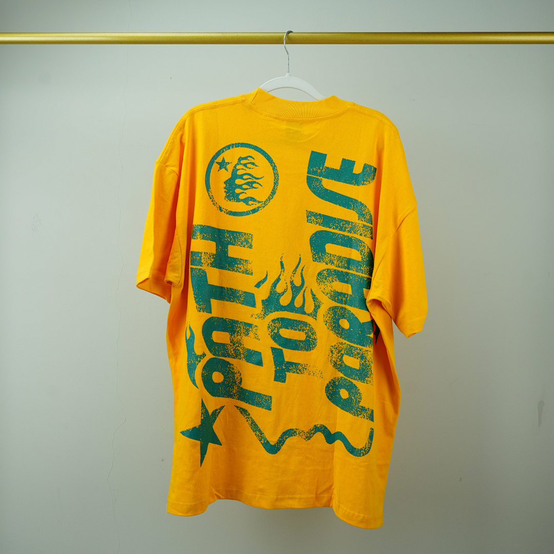 Other 65 Hellstar Studios Jesus Emblem Short Sleeve Tee Shirt (Yellow) - Image 8