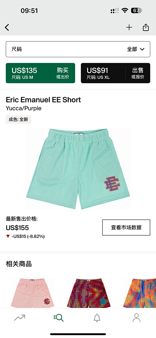 Chanel 80 Eric Emanuel EE Short Yucca/Purple