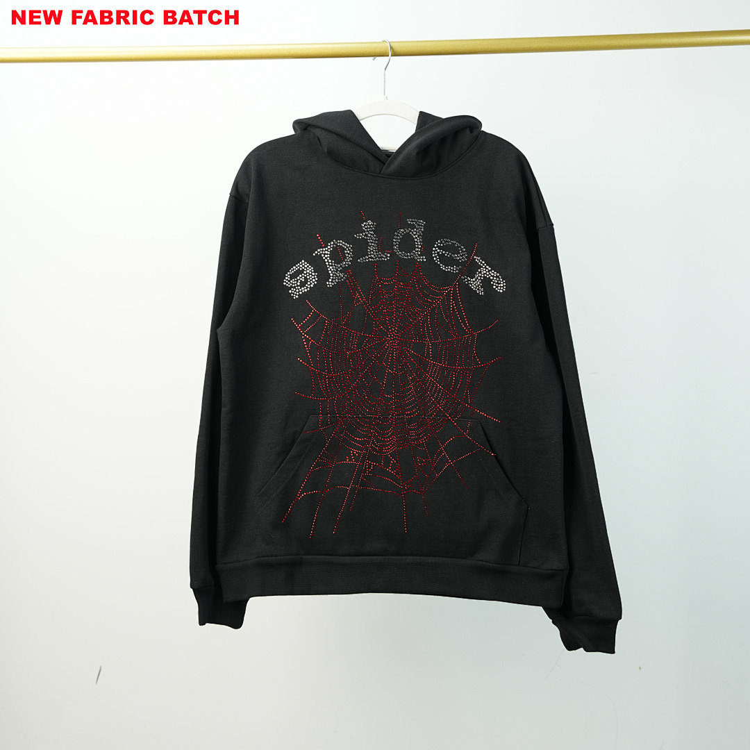 Other 240 Sp5Der Rhinestone Logo Hoodie/ (Black) - Image 25