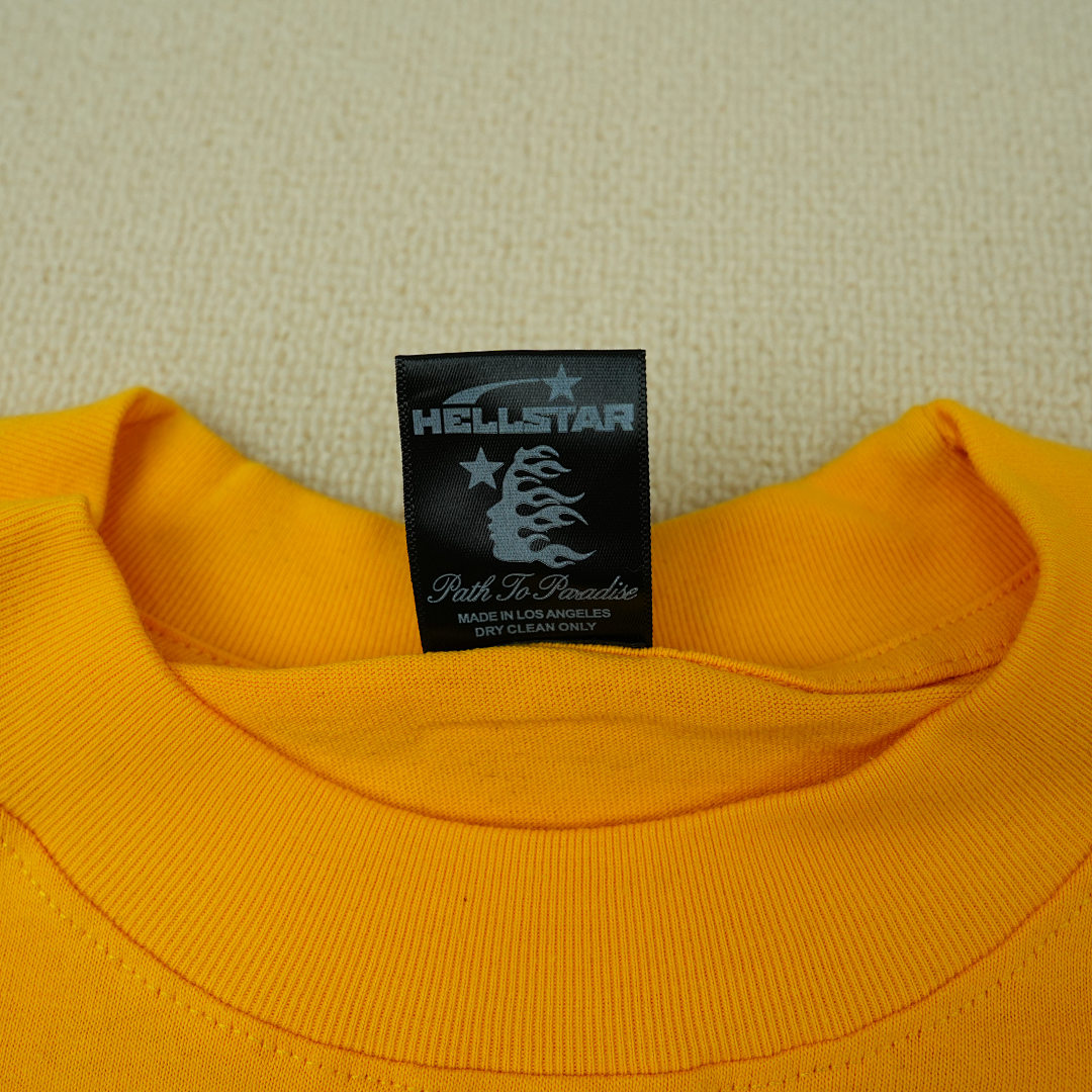 Other 65 Hellstar Studios Jesus Emblem Short Sleeve Tee Shirt (Yellow) - Image 17